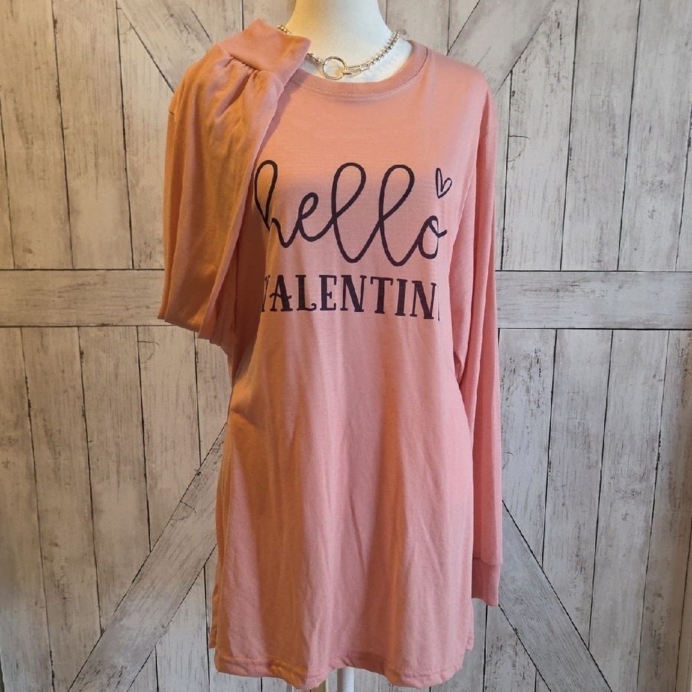 Pink Long Sleeve Graphic Tee